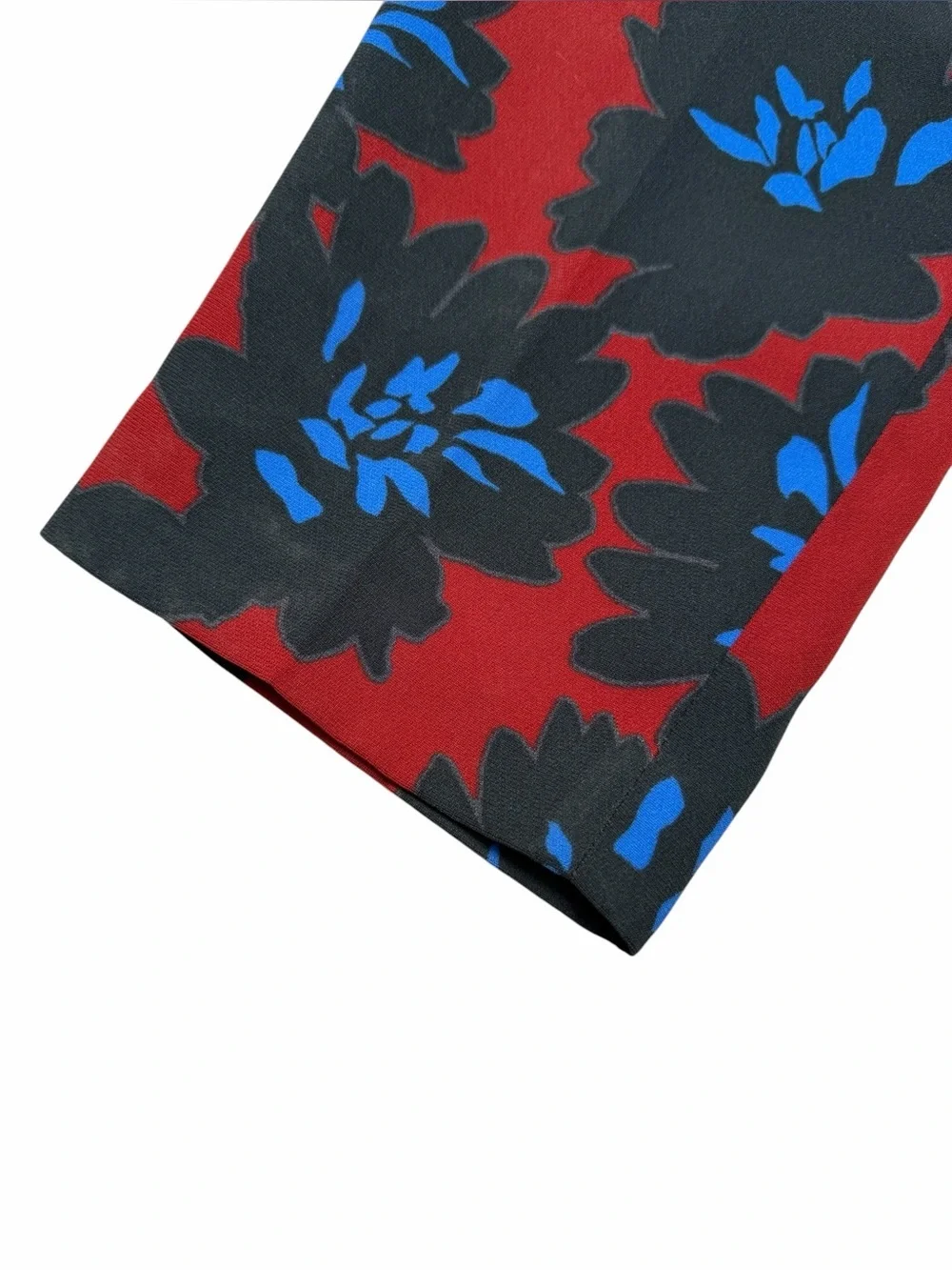 J.Crew Floral Drapey Pull-On Slim Straight Pants Red Blue Size 6